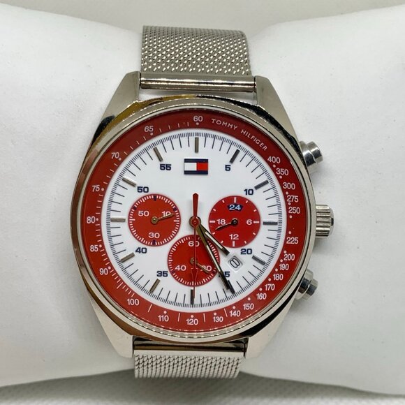 Tommy Hilfiger multifunction date men watch tours 42mm mesh band running - Picture 1 of 6